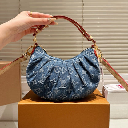 LV POCHETTE VALLEY BAG DENIM BLUE 21CM M13571