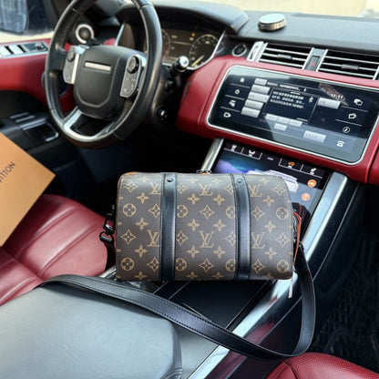 LOUIS VUITTON CITY KEEPALL BAG MONOGRAM CANVAS WITH LV FRIENDS PATCH 27CM