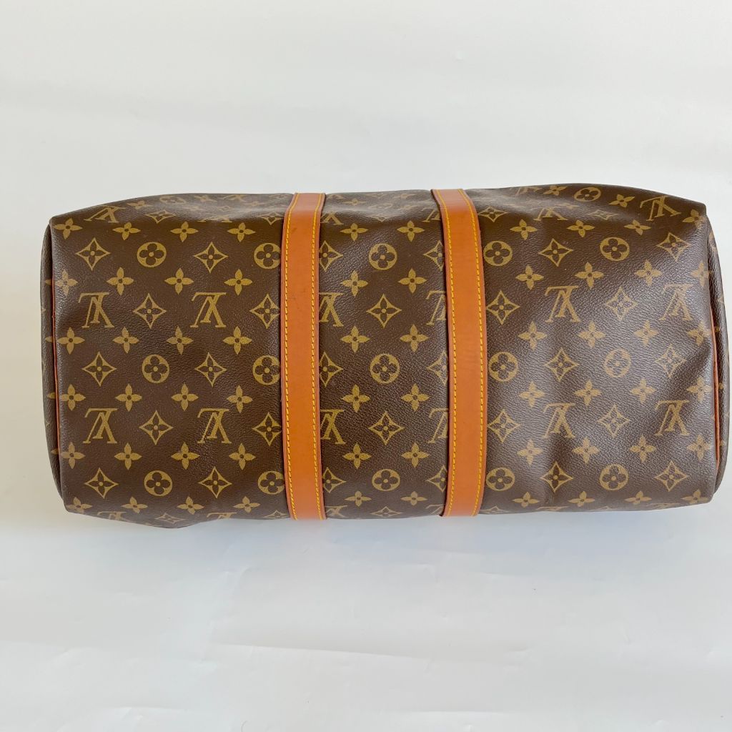 Louis Vuitton Monogram Canvas and Leather 45 boston bag