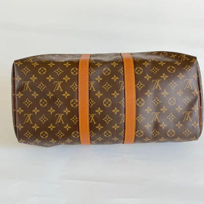 Louis Vuitton Monogram Canvas and Leather 45 boston bag