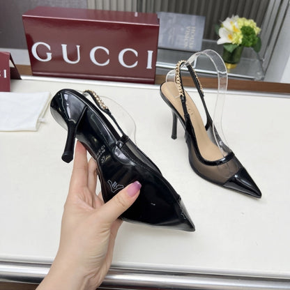 GUCCI SIGNORIA SLINGBACK PUMP BLACK 816636 FAD8Z 1000