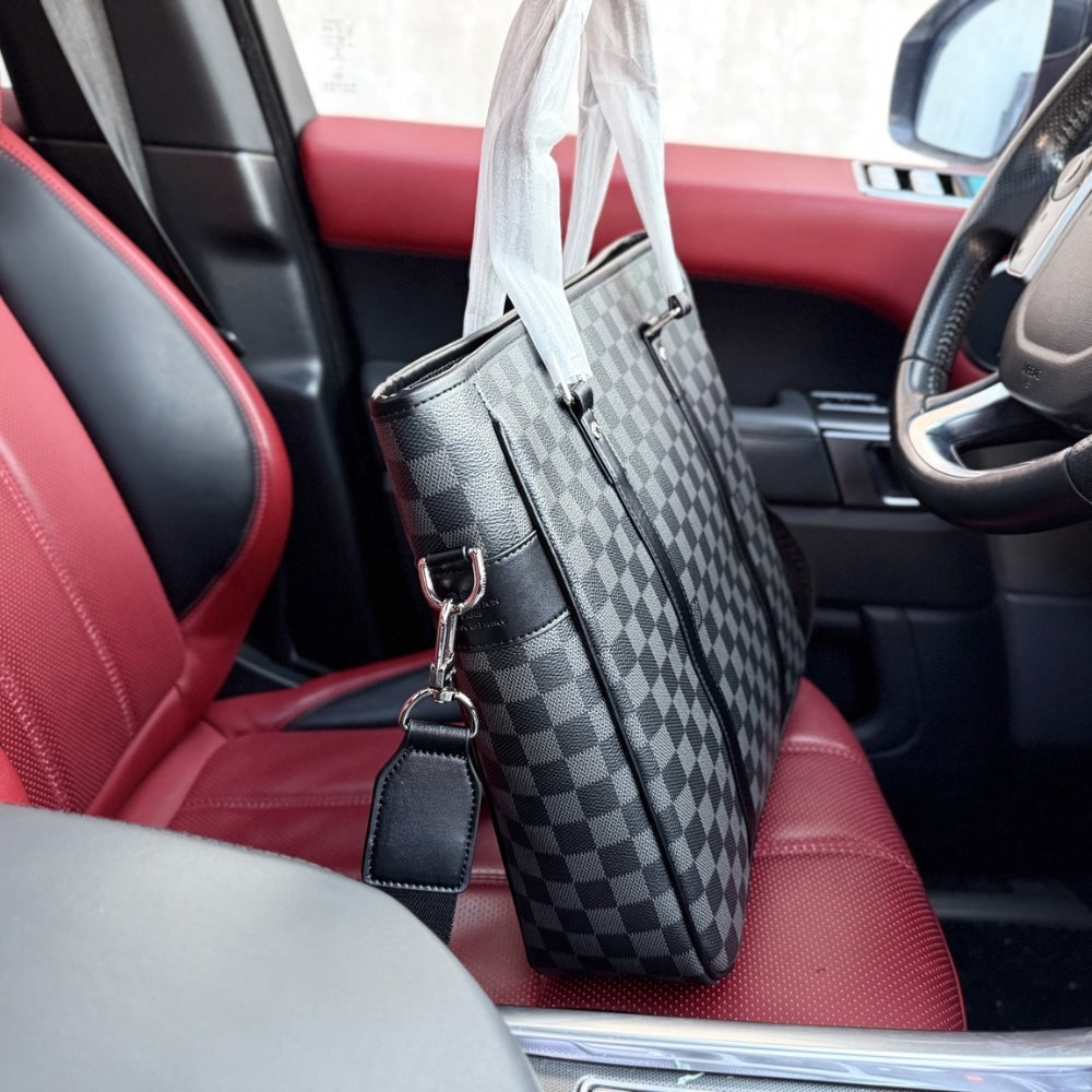 LOUIS VUITTON DAMIER GRAPHITE TADAO PM BLACK 34CM