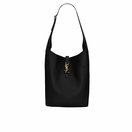 SAINT LAURENT KE 5 À 7 HOBO IN GRAINED BLACK 26CM 793088AADN91000