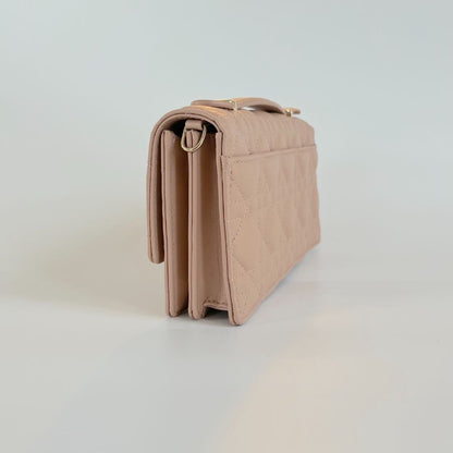 Dior Lady Dior top handle clutch bag