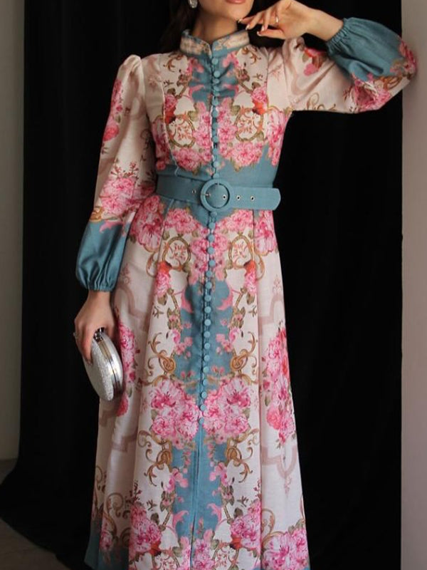 Light And Elegant Flowers Maxi Dress