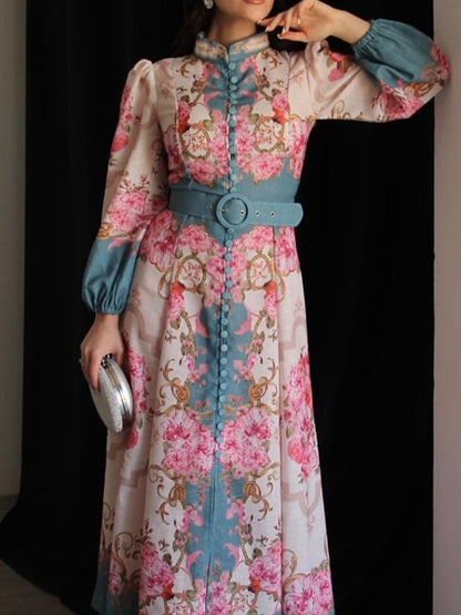 Light And Elegant Flowers Maxi Dress