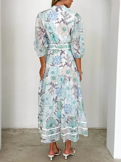 Exquisite and Elegant Print Women's Dress