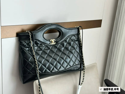 Chanel Classic 31 Black Tote Bag 36x30cm