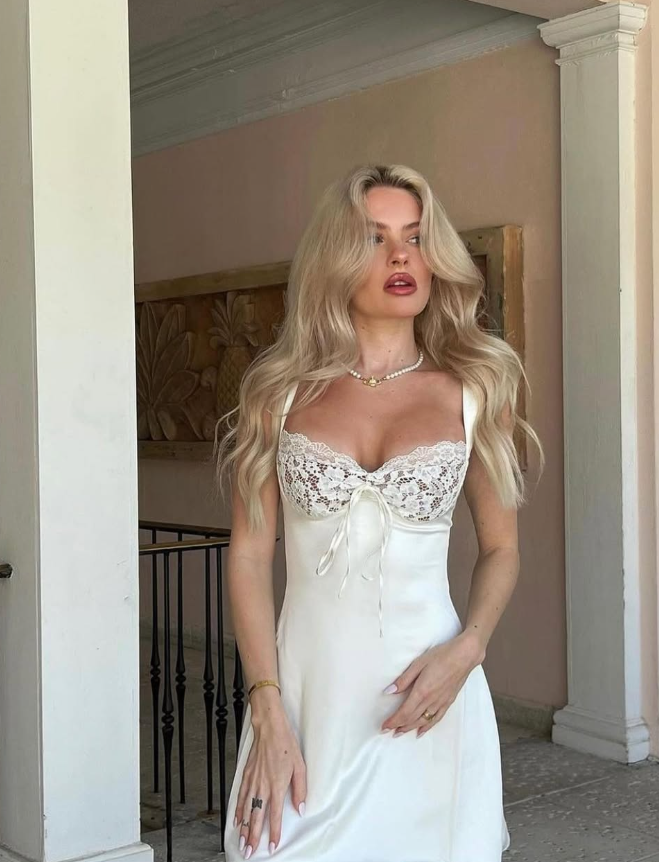 White A Line Straps Lace Satin Short Homecoming Dress Cocktail Dress SH3253