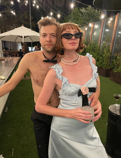 Cute A Line Spaghetti Straps Flower Bow Blue Satin Long Prom Dress Graduation Prom SH2652