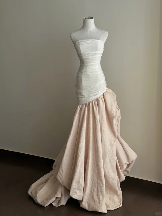 White Pink Fashionable Elegant Long Tulle Ball Gown Evening Dress Party Dress Wedding Dress gh4173