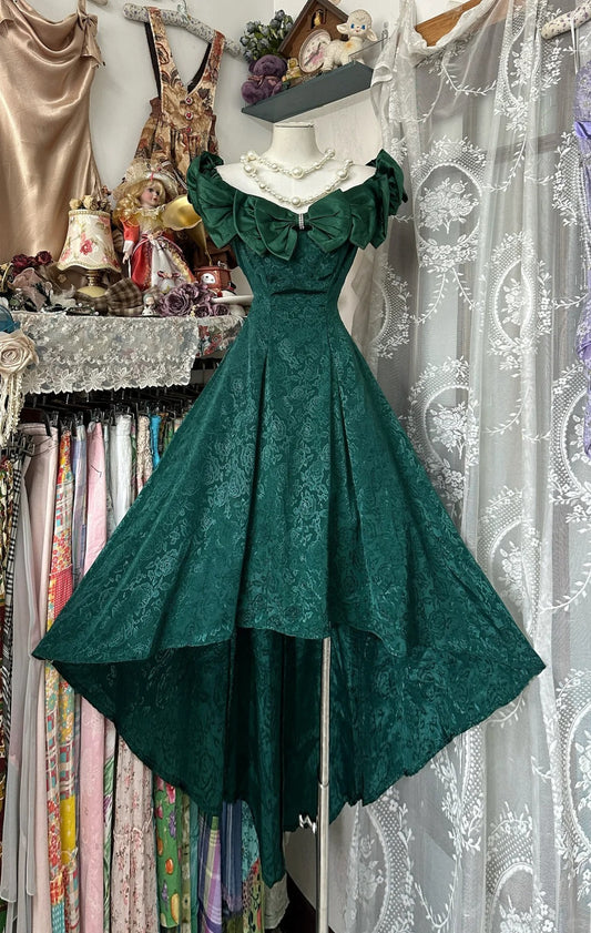 Green vintage fashion beautiful long prom dress evening gown gh4777