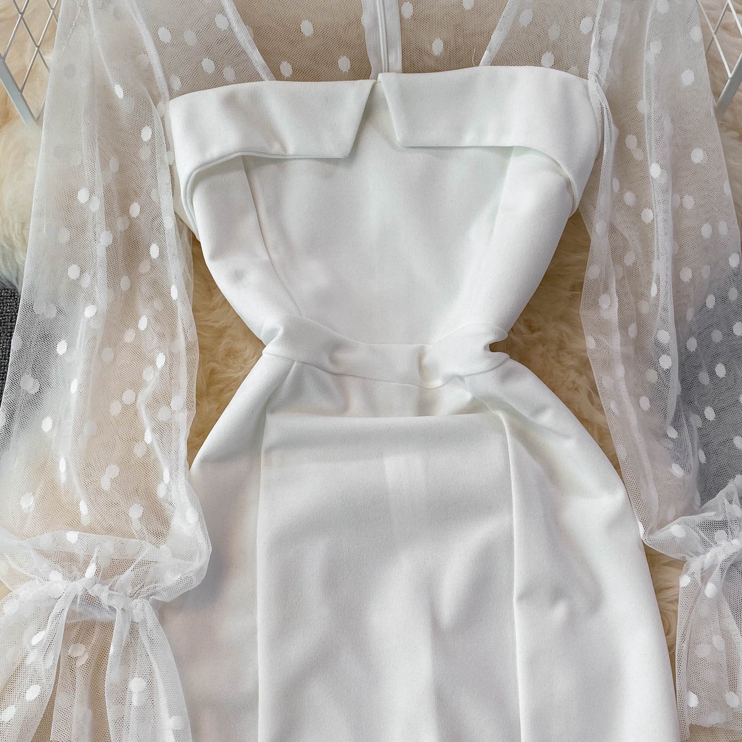 Sexy Long Sleeve Short Dress Fashion Dress  10914