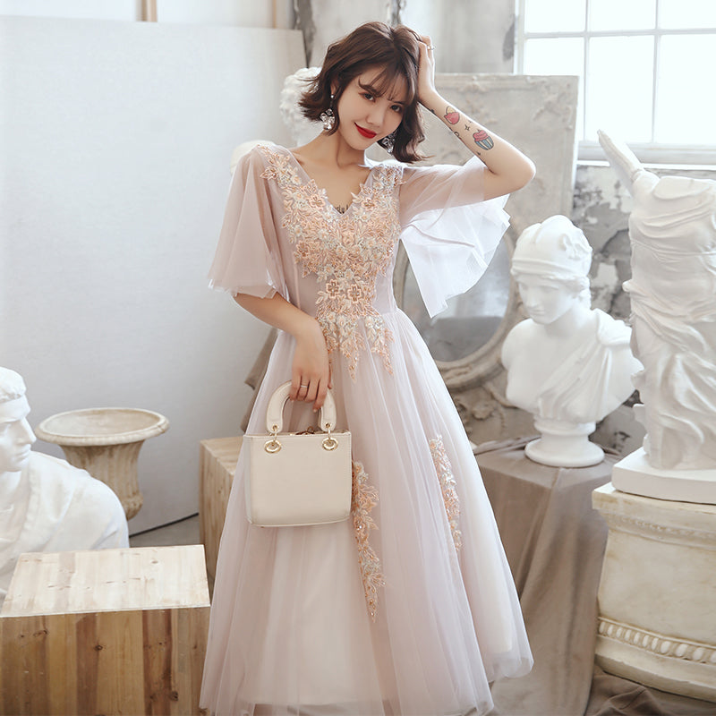 Cute lace tulle short prom dress, homecoming dress  8034