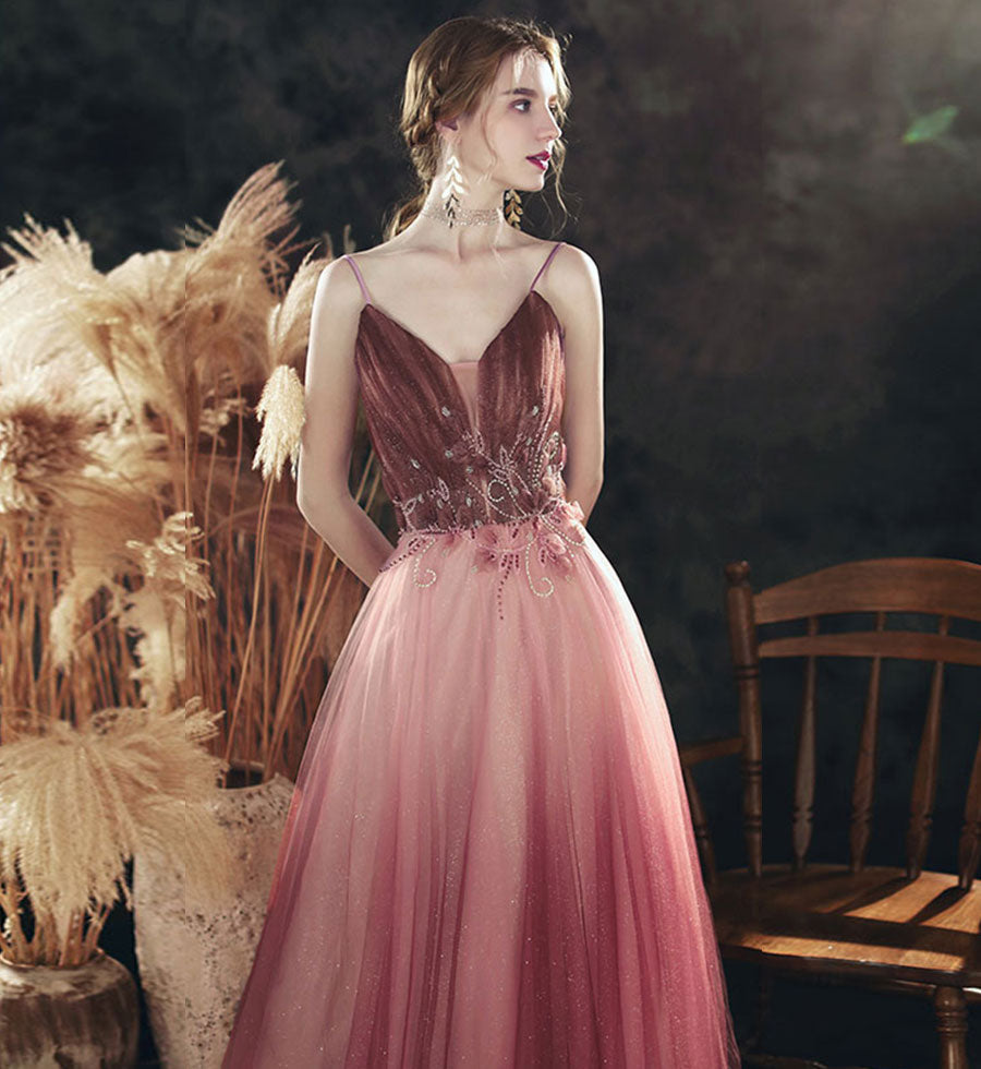 Stylish tulle long prom dress formal dress  8233