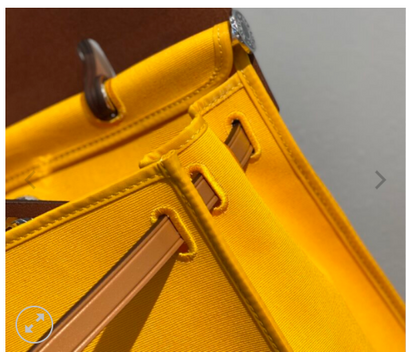 H HERBAG ZIP 31 BAG PALLADIUM HARDWARE YELLOW 31CM