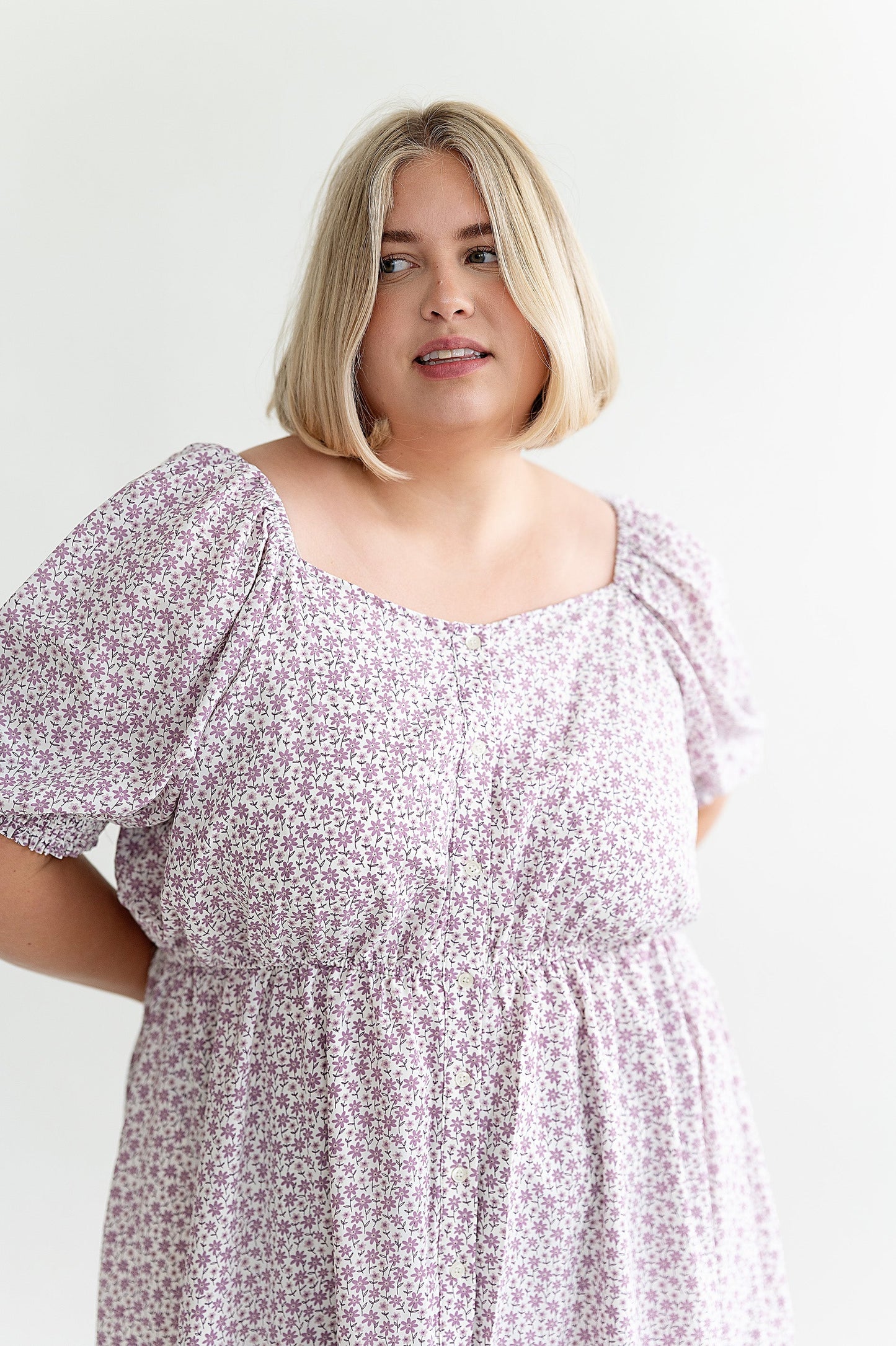 loveedsTM-Lavender Haze Floral Dress