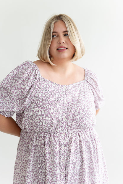 loveedsTM-Lavender Haze Floral Dress