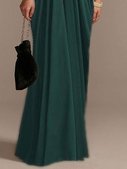 Lace chiffon with delicate waist women's dress