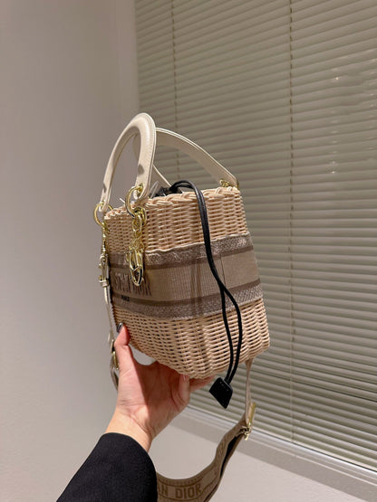 Christian Dior Lady Dior Natural Wicker
