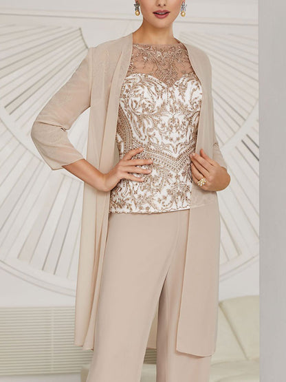 Retro craft temperament simple ladies three-piece suit