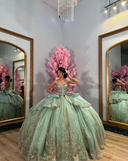 A line sage quinceanera dress for girls, birthday party dresses sweet 16 dresses     fg7485