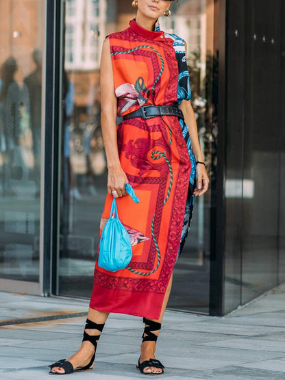 Temperament Printed Elegant Street Shot Ladies Dress