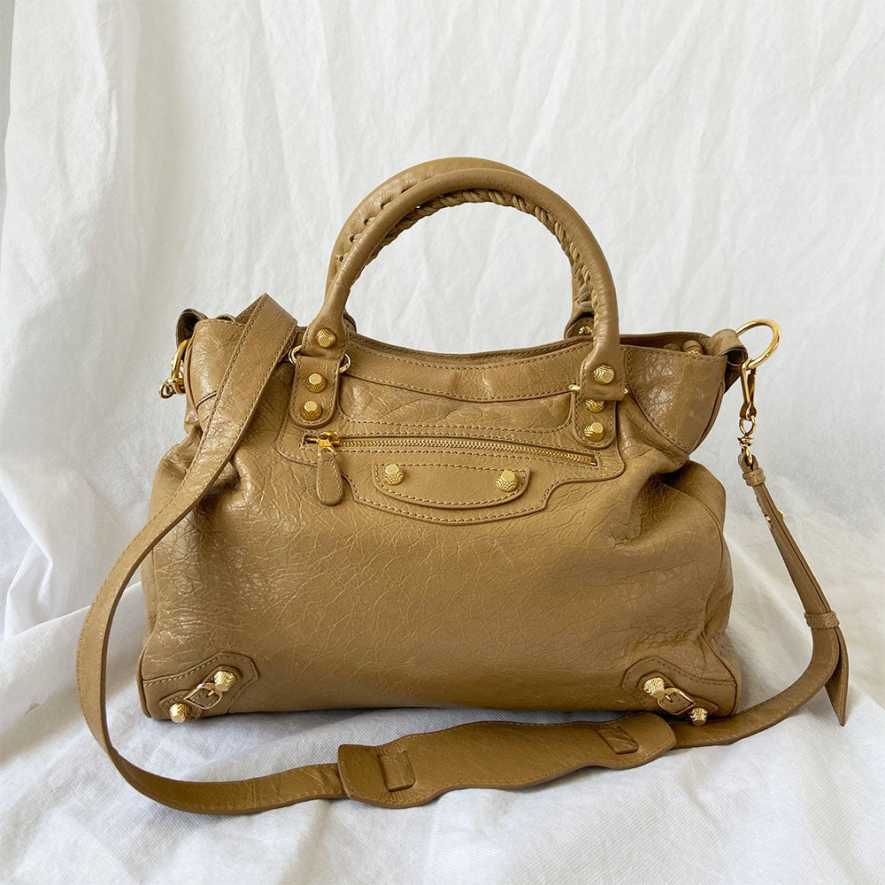 Balenciaga Classic Velo Tan City Bag