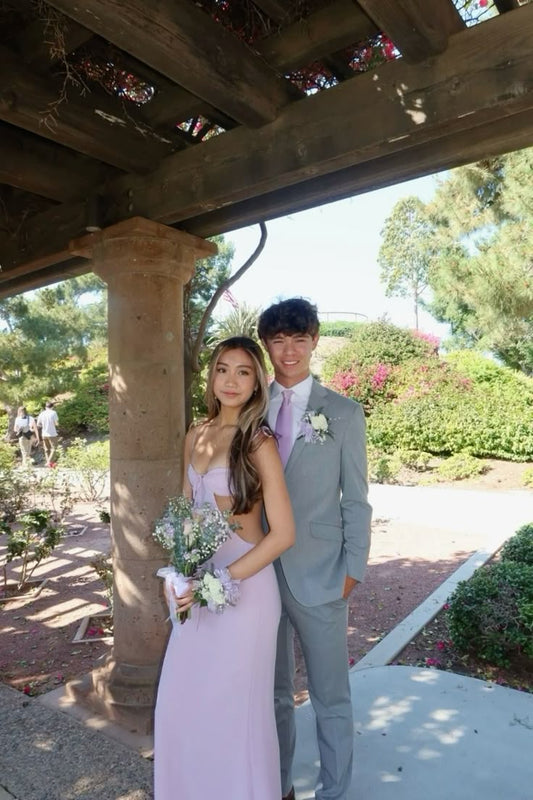 Purple Fashion Elegant Spaghetti Strap Waist-baring Long satin Prom Dress Evening Dress Holiday/Birthday/Wedding Guest Party Dress Graduation Dress gh4068