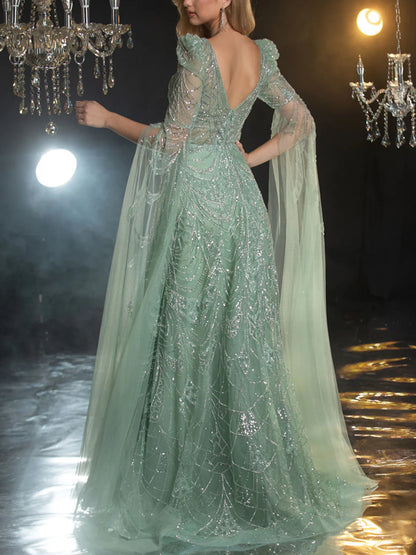 Mesh Sequins are Elegant Women's Gown