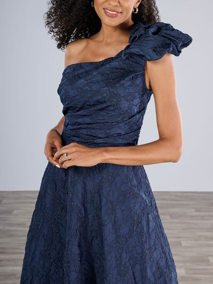 Off-tne-shoulder Elegant Retro Dark Pattern Women's Dress