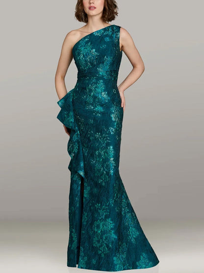 Off-shoulder Print Maxi Dress