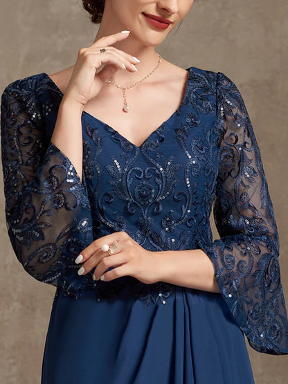 Lace Solid Color Maxi Dress