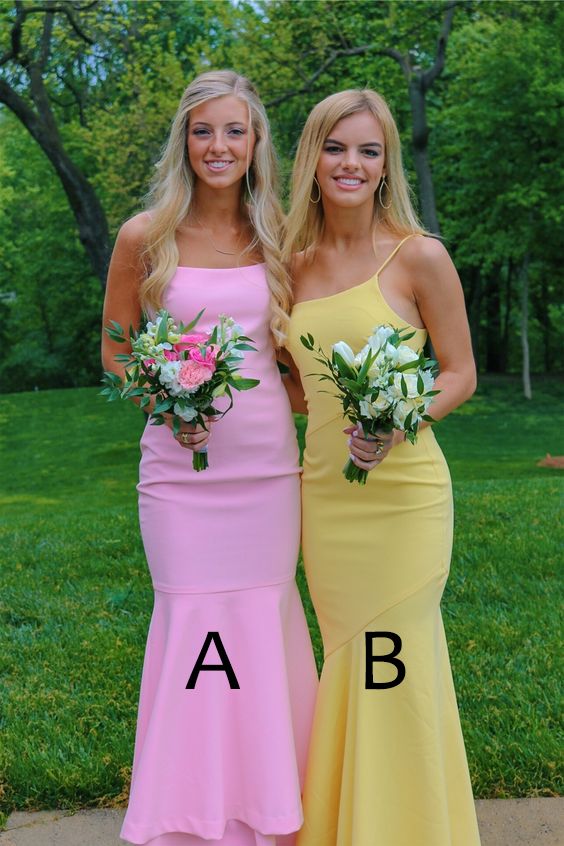 PM401,Spaghetti Straps Mermaid Long Prom Dresses,Satin Evening Party Dress