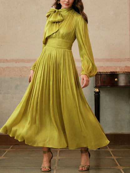 Elegant Bow at Waist Women's Dress