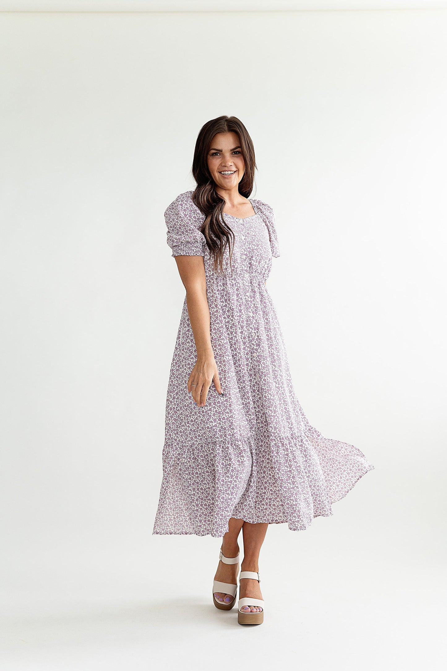 loveedsTM-Lavender Haze Floral Dress