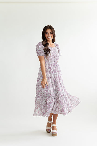 loveedsTM-Lavender Haze Floral Dress