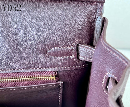 H BIRKIN 25 TOGO CHOCOLATE GOLD HARDWARE 25CM