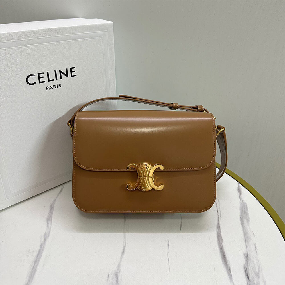 CELINE CLASSIQUE TRIOMPHE BAG in shiny calfskin
