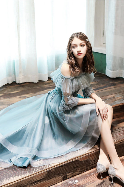 Cute Tulle Lace Short Prom Dress, A-Line Homecoming Party Dress