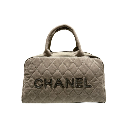 CHANEL MATELASSE BOSTON HANDBAG BROWN 36CM