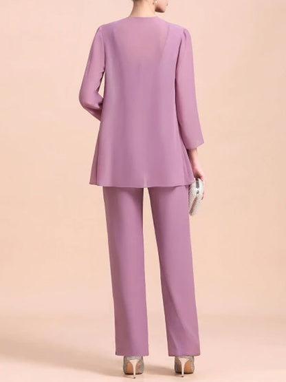 Temperament and elegant vest and cardigan women's three-piece suit