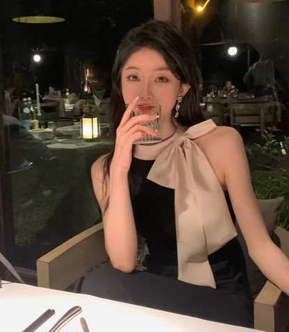 French luxury niche sleeveless dress banquet dress ED0306