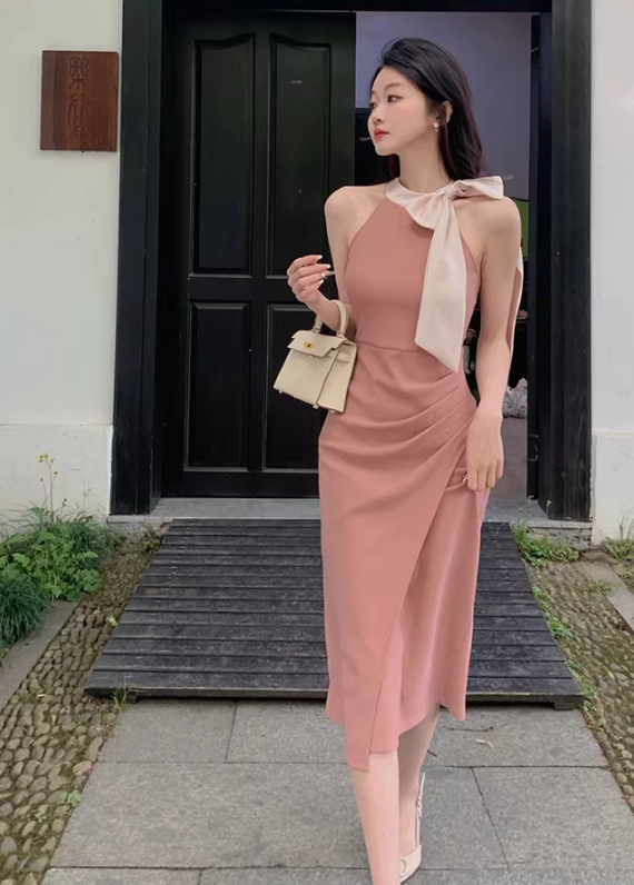 French luxury niche sleeveless dress banquet dress ED0306