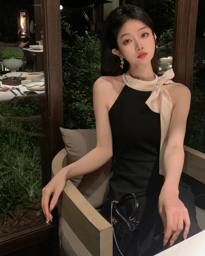 French luxury niche sleeveless dress banquet dress ED0306