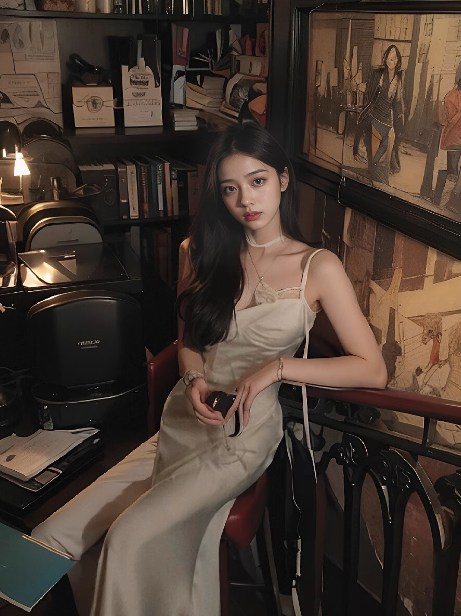 French Satin Fitted Suspender Dress ED0801