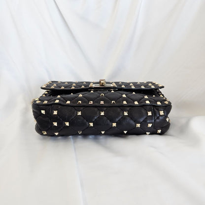 Valentino Garavani Small Rockstud Spike Black Shoulder Bag