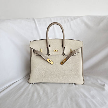 Hermès Birkin 25 HSS in Nata/Gris Tourterelle GHW