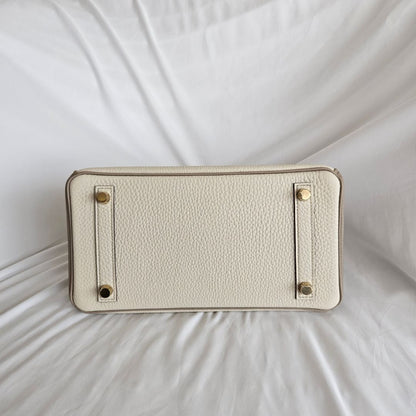 Hermès Birkin 25 HSS in Nata/Gris Tourterelle GHW