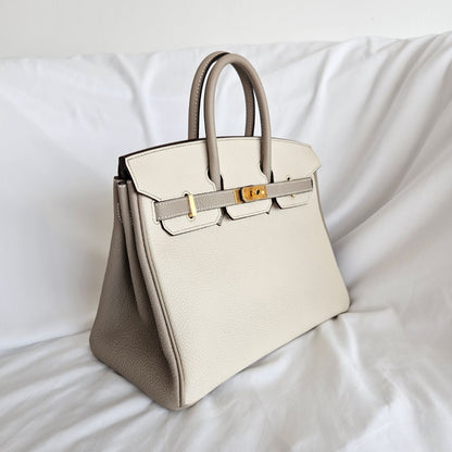 Hermès Birkin 25 HSS in Nata/Gris Tourterelle GHW